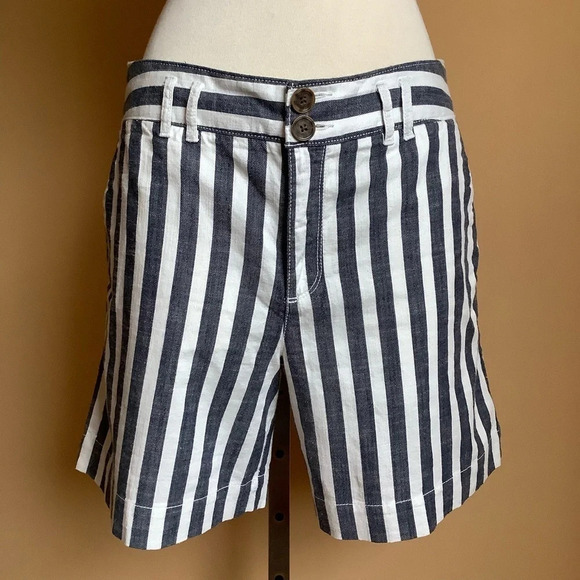 SANCTUARY Striped Boxer Cotton Bermuda Shorts - Picture 3 of 13